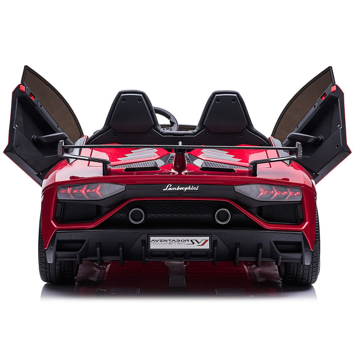 Lamborghini Aventador SVJ 24V Kids Ride-On Car with R/C Parental Remote | Cherry Red