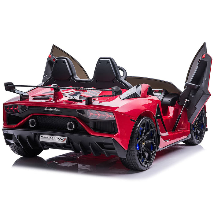 Lamborghini Aventador SVJ 24V Kids Ride-On Car with R/C Parental Remote | Cherry Red